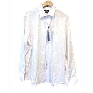 NAUTICA Button Down White Long Sleeve 34/35 Performance Dress Shirt Size XL